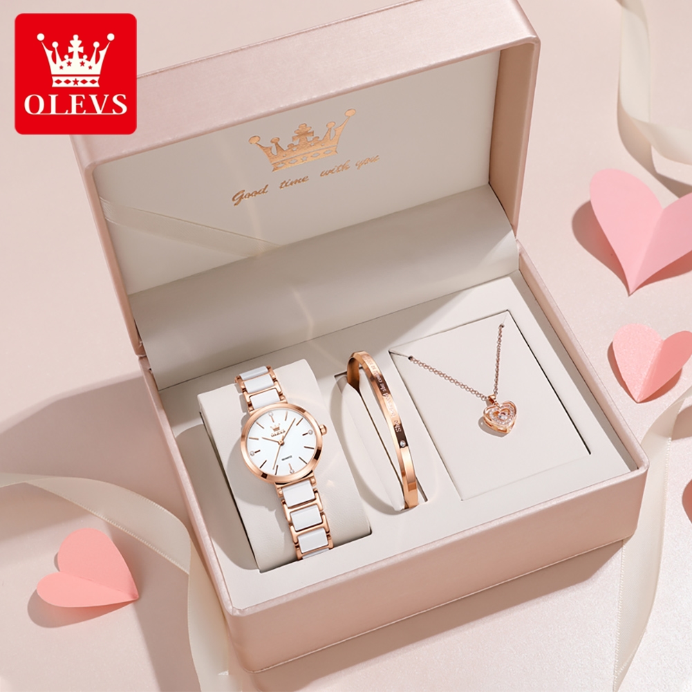 Luxury Gift Set - OLEVS Orologio da donna 5877 Orologio