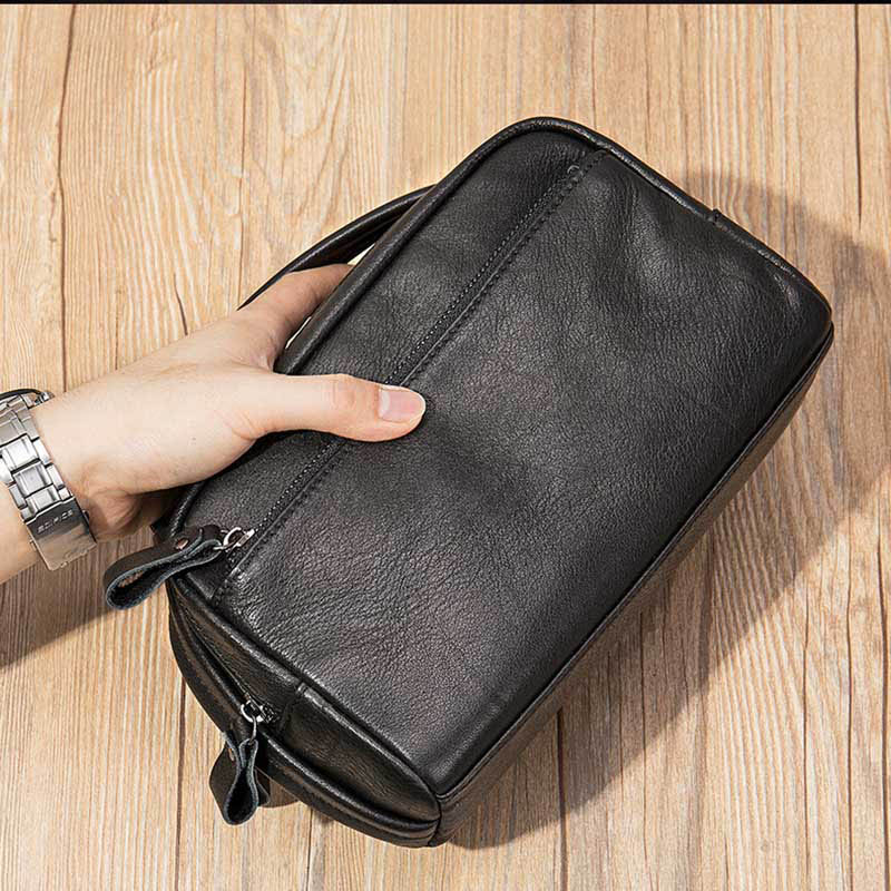 Leather Wallet Men - Luufan pochette da uomo in morbida