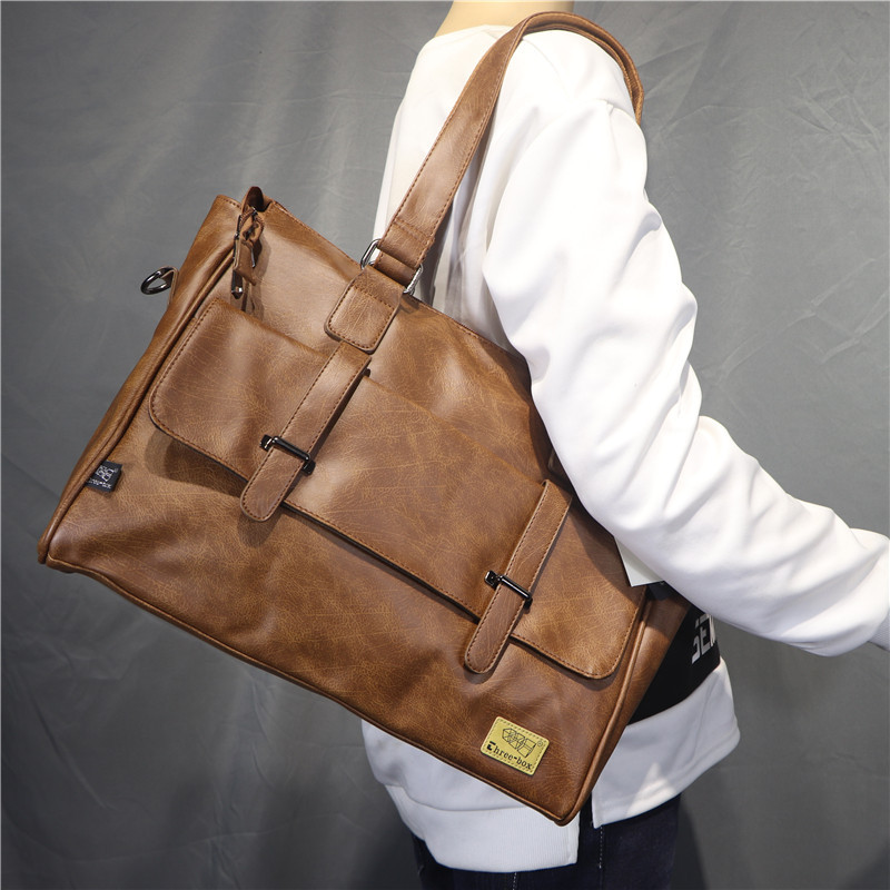 Leather Briefcase - Borse a tracolla in pelle di